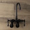 Kingston Brass AE81T0 Adjustable Center Wall Mount Tub Faucet, Matte Black AE81T0 - alternate 2